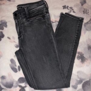 abercrombie and fitch gray skinny jeans